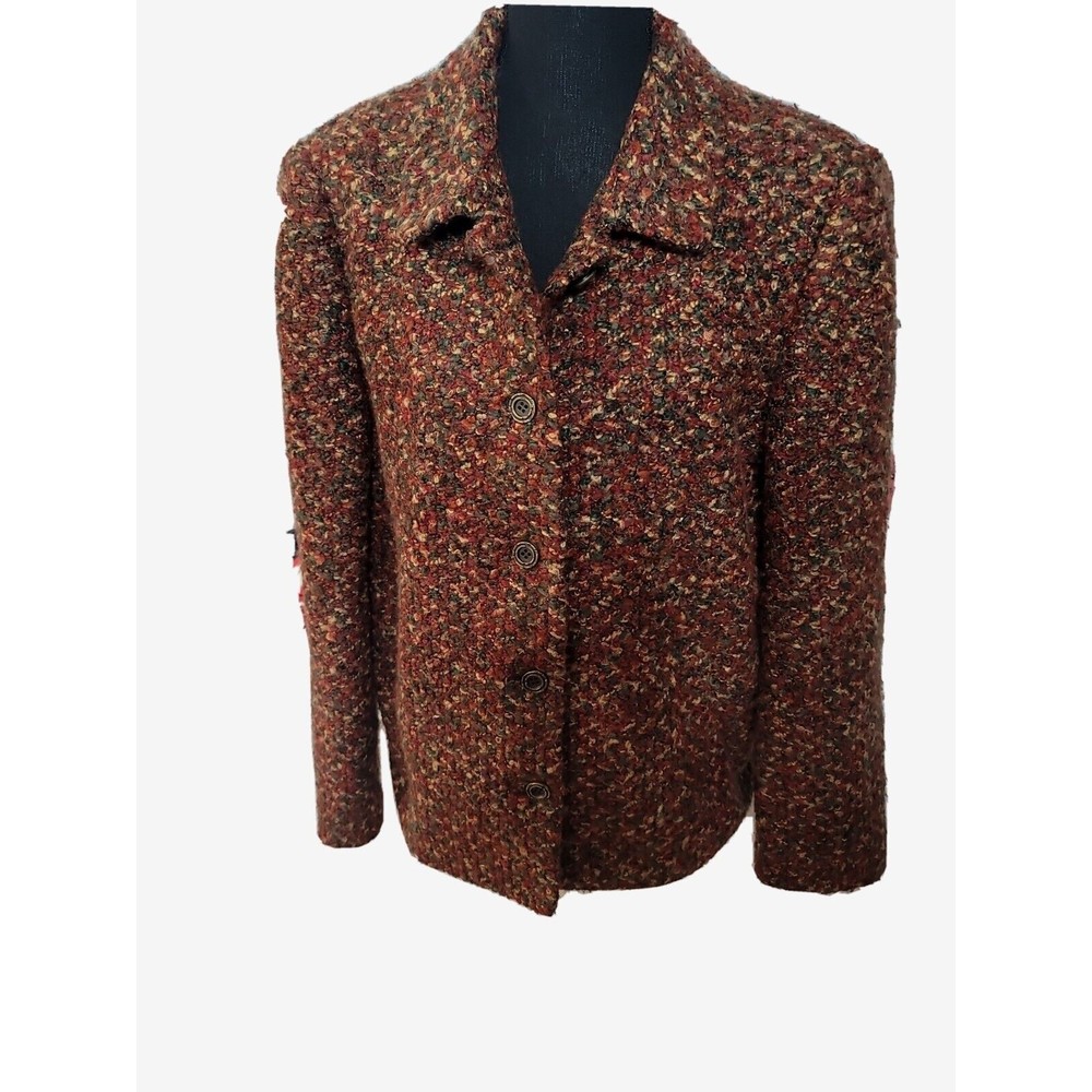 Womens Koret Multicolor Soft Textured Blazer Size 16